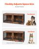 VEVOR Dog Crate Furniture 75 in Indoor Wooden Dog Kennel with Divider and Tray