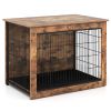 Dog Crate Furniture with Cushion and Double Doors for Small/Medium Dogs