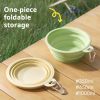 Macaron Color Portable Foldable Travel Bowl for Cats Dogs Lightweight Space-Saving Pet Feeding Drinking Outdoor Use 350ml