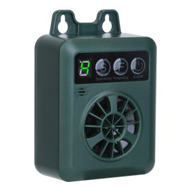 1Pc Anti-barking Device 49.2Feet Sensing Ultrasonic Bark Deterrent With 4 Frequency Levels 4 Sensitivity Levels Indoor Outdoor Dog Bark Control (Color: Green)